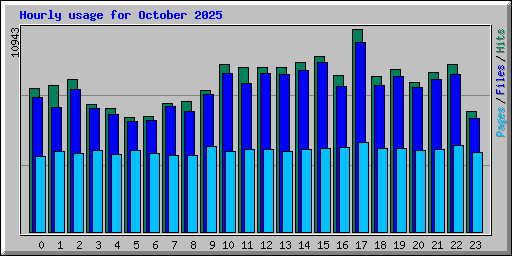 Hourly usage for October 2025