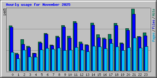 Hourly usage for November 2025