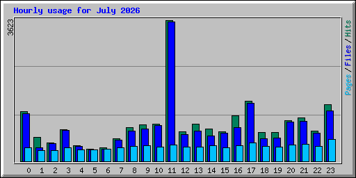 Hourly usage for July 2026